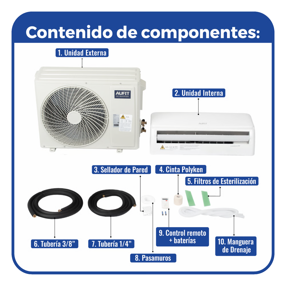 Minisplit WiFi inverter SEER 17 / Frio y Calor · vista 5